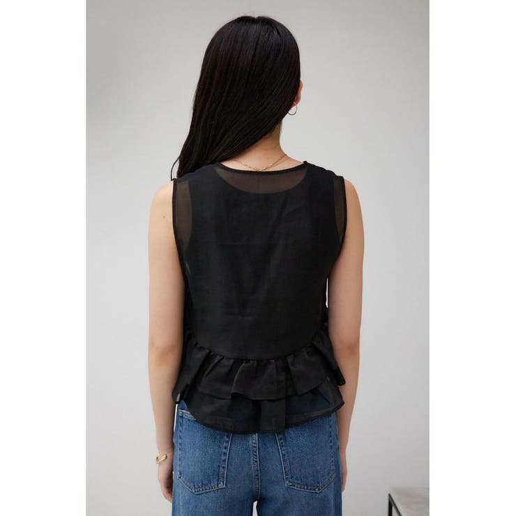 オーガンジーフリルベスト | AZUL BY MOUSSY | 詳細画像17 
