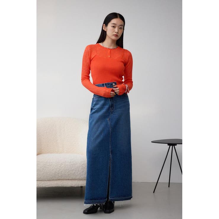 AZUL DENIM オーバーラップロングスカート | AZUL BY MOUSSY | 詳細画像16 