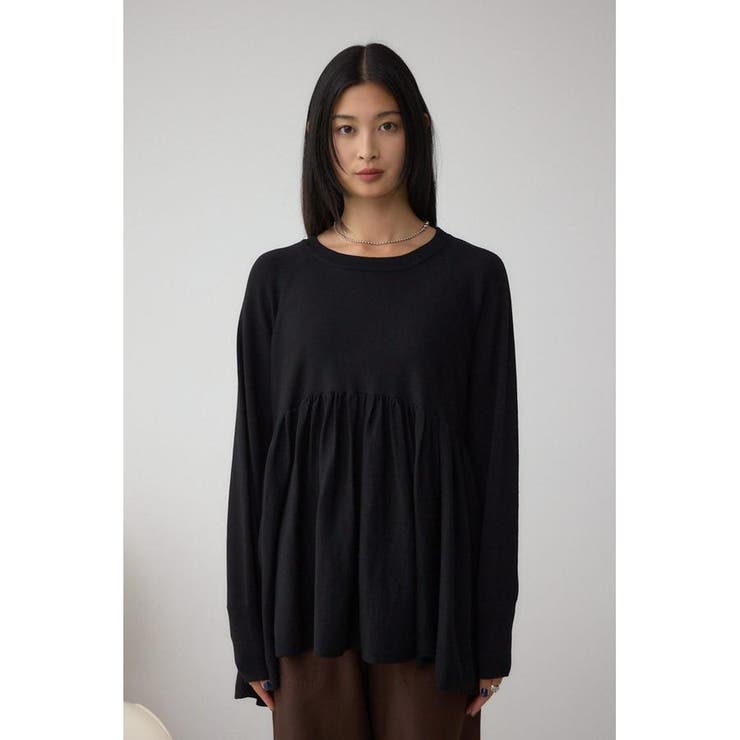 ペプラムデザインニットトップス | AZUL BY MOUSSY | 詳細画像5 