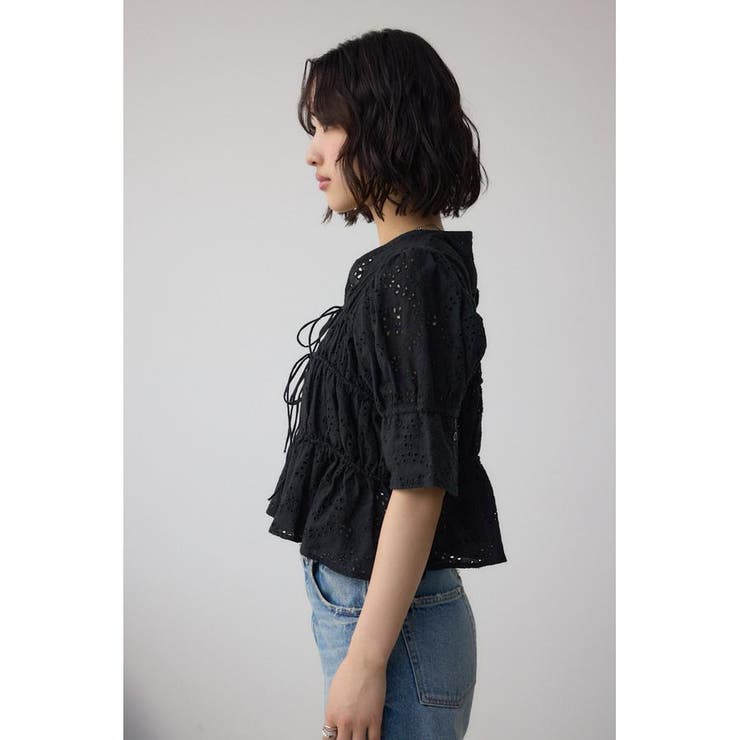 コットンレースパフショルダーブラウス | AZUL BY MOUSSY | 詳細画像16 
