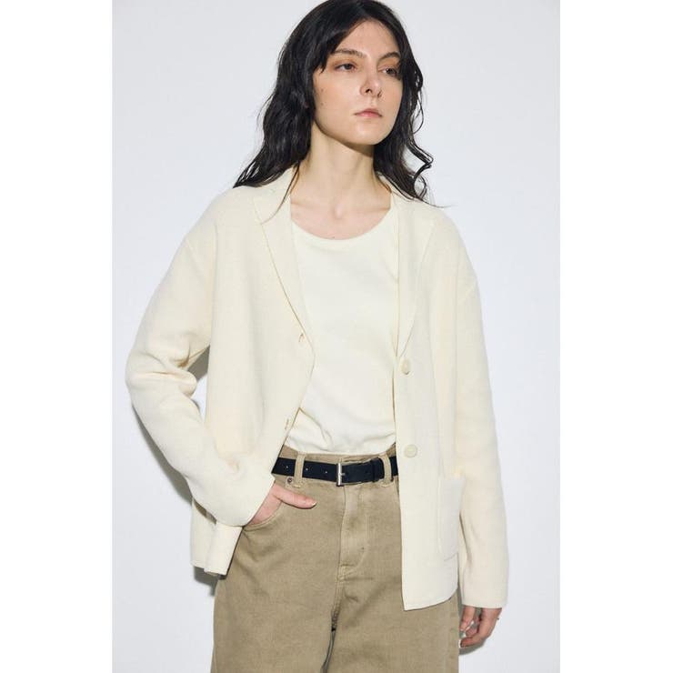 O/WHT1 | ニットテーラードジャケット | AZUL BY MOUSSY