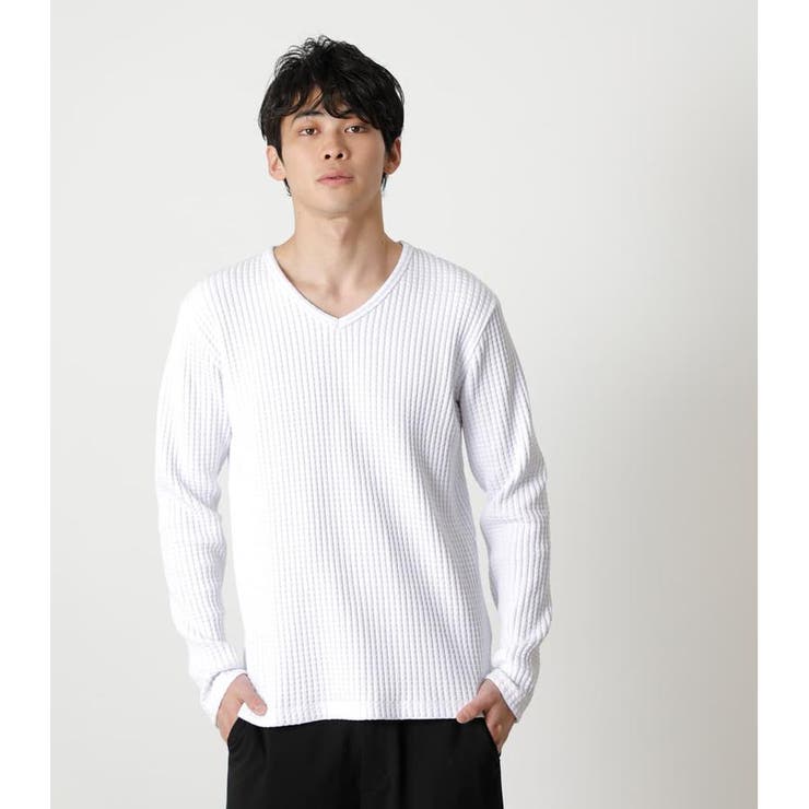 Heavy Waffle V N Long Tee 品番 Azlw Azul By Moussy アズールバイマウジー のメンズ ファッション通販 Shoplist ショップリスト