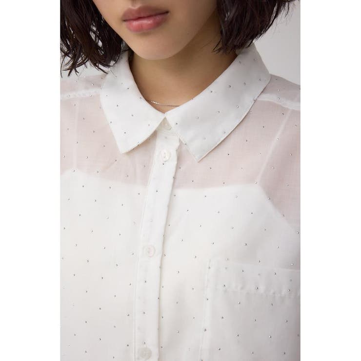ラインストーンシャツ | AZUL BY MOUSSY | 詳細画像8 