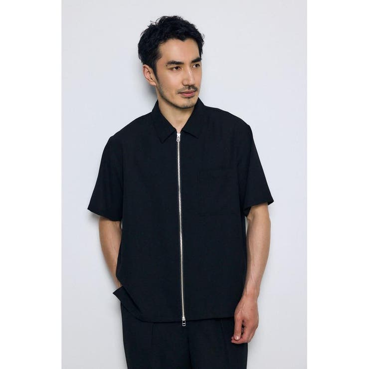 メッシュジップシャツ | AZUL BY MOUSSY | 詳細画像3 