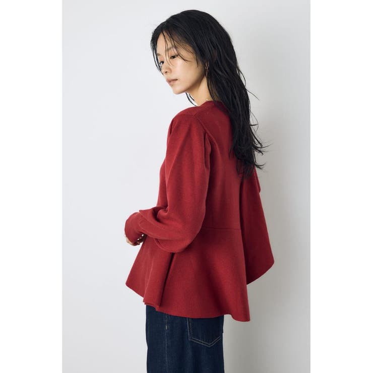 サイドラッフルペプラムニットトップス | AZUL BY MOUSSY | 詳細画像10 