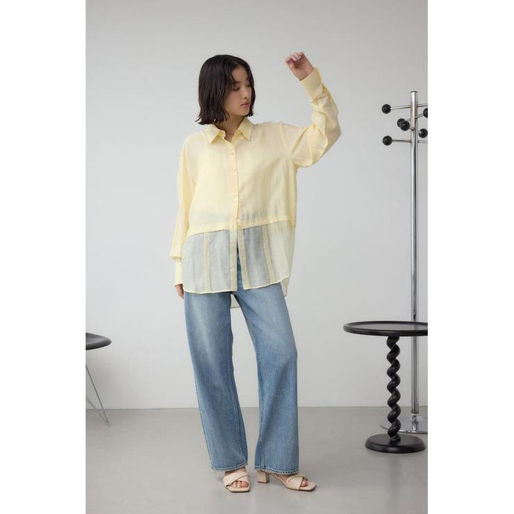 C/T冷感 切替シアーデザインシャツ | AZUL BY MOUSSY | 詳細画像25 