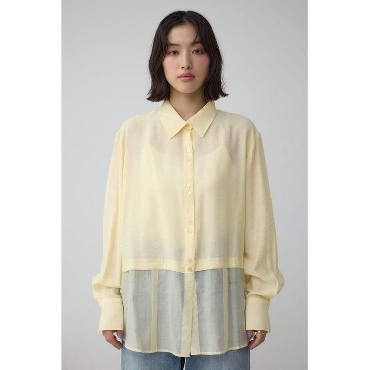 C/T冷感 切替シアーデザインシャツ | AZUL BY MOUSSY | 詳細画像26 