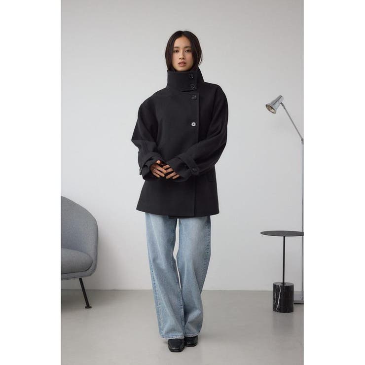 B-HEATスタンドカラーミドルコート | AZUL BY MOUSSY | 詳細画像4 