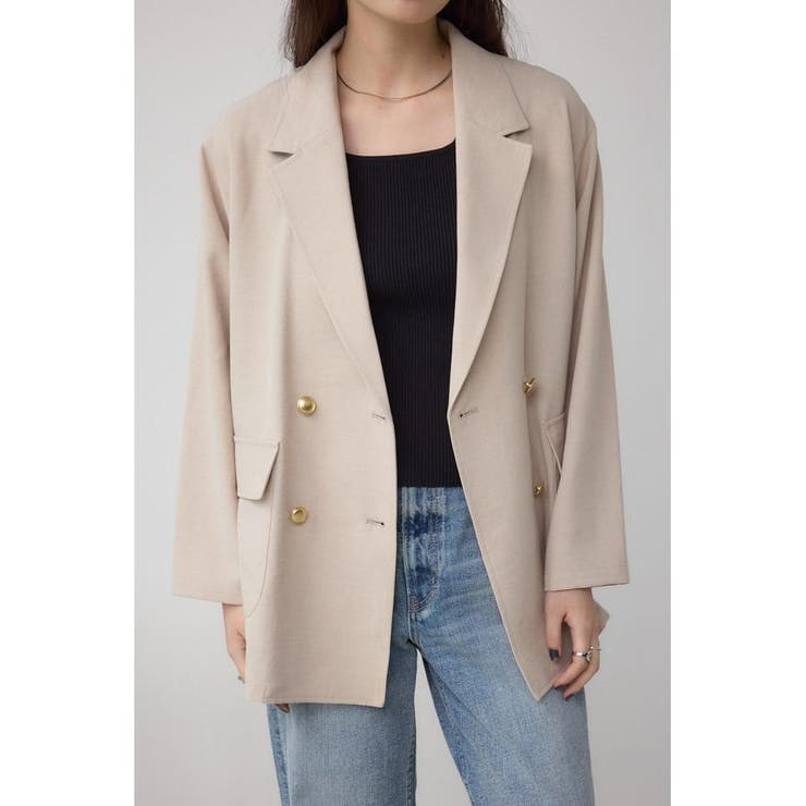 L/BEG1 | サイドスリットダブルジャケット | AZUL BY MOUSSY
