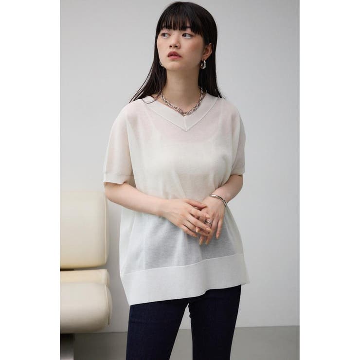 シアーワイドルーズニット | AZUL BY MOUSSY | 詳細画像2 