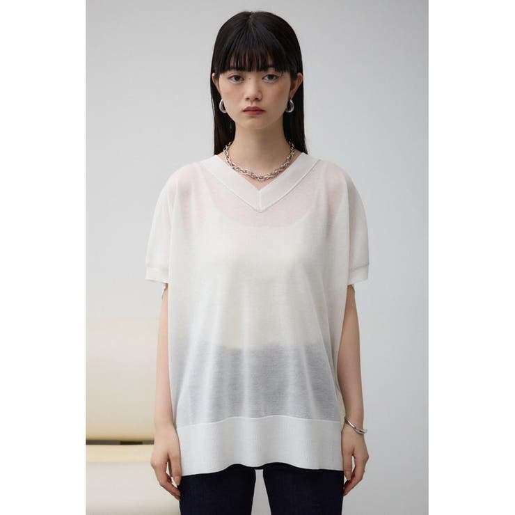 シアーワイドルーズニット | AZUL BY MOUSSY | 詳細画像4 