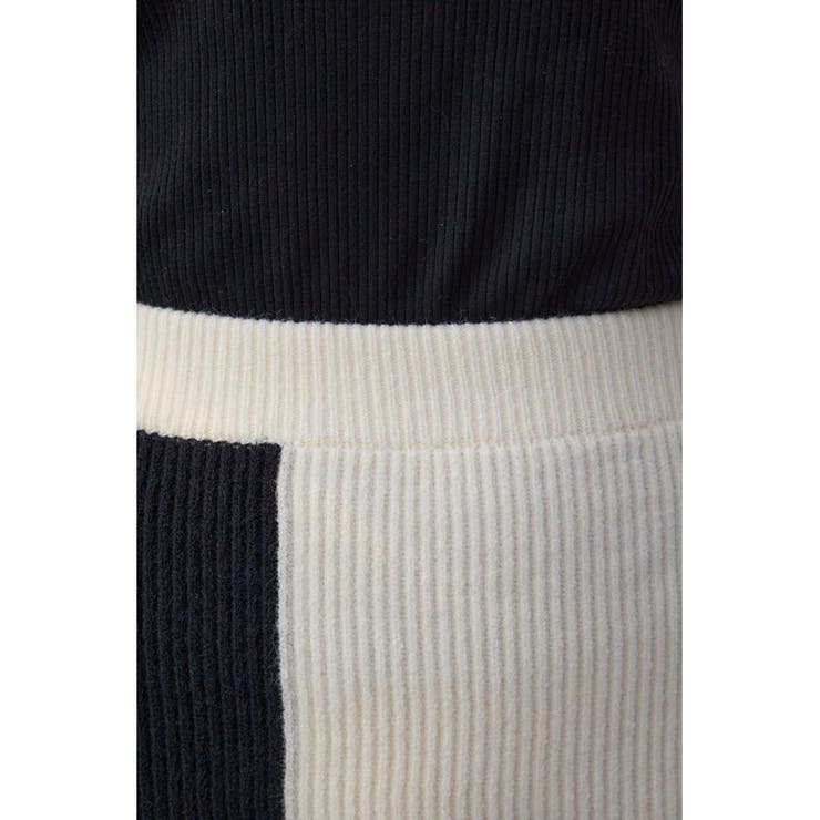 バイカラーIラインニットスカート | AZUL BY MOUSSY | 詳細画像9 