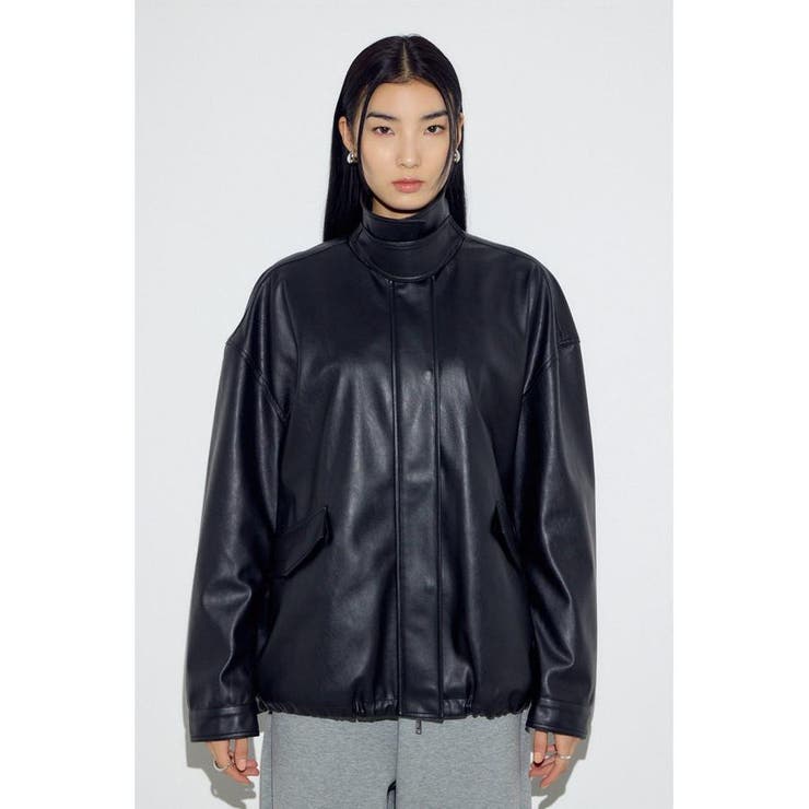 フェイクレザーミドルブルゾン | AZUL BY MOUSSY | 詳細画像22 
