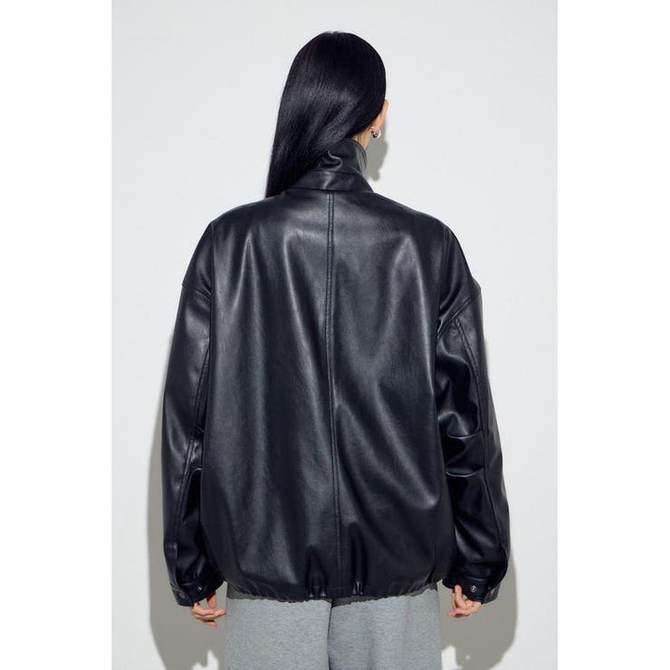 フェイクレザーミドルブルゾン | AZUL BY MOUSSY | 詳細画像24 
