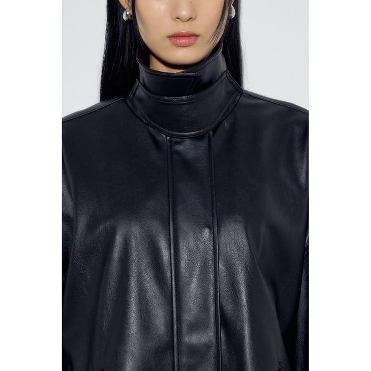 フェイクレザーミドルブルゾン | AZUL BY MOUSSY | 詳細画像24 