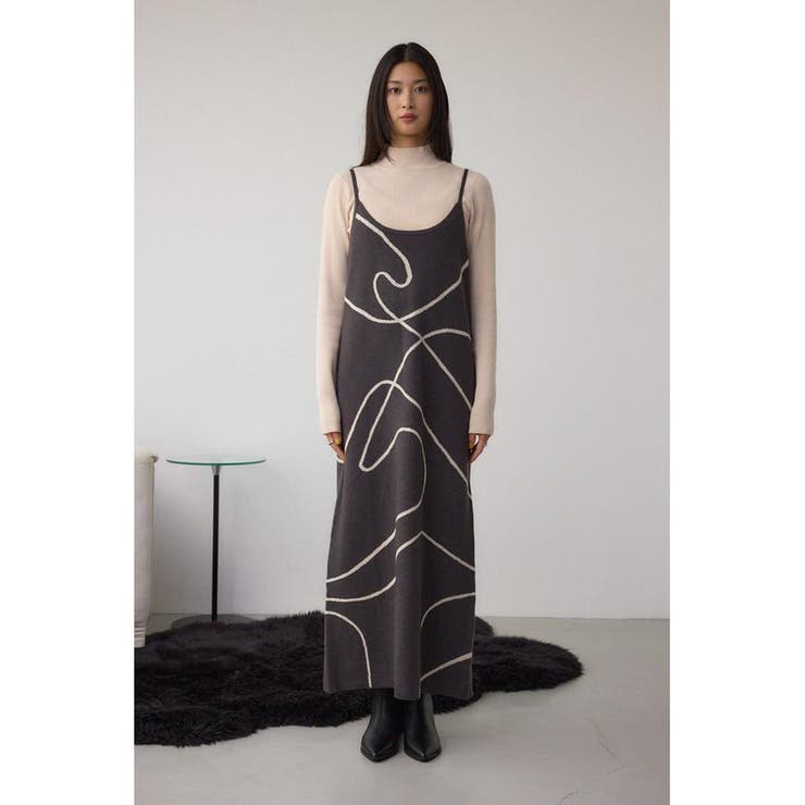 ライン柄ニットキャミワンピセット | AZUL BY MOUSSY | 詳細画像42 