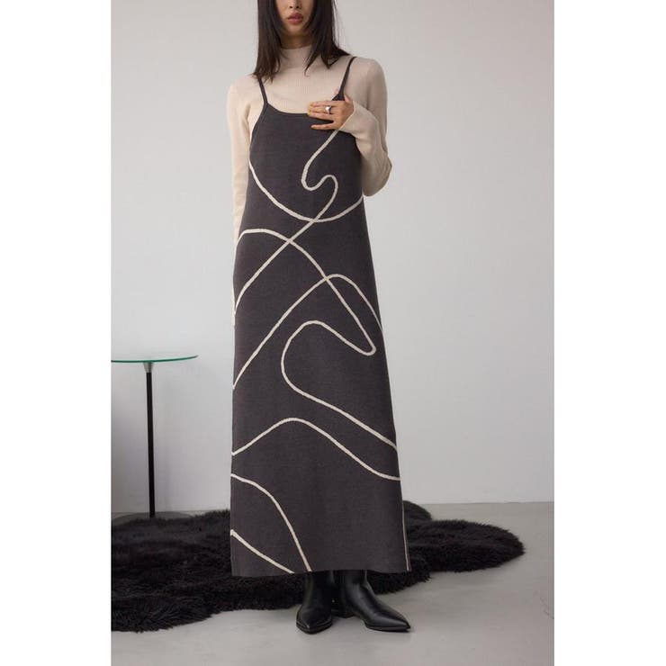 ライン柄ニットキャミワンピセット | AZUL BY MOUSSY | 詳細画像31 