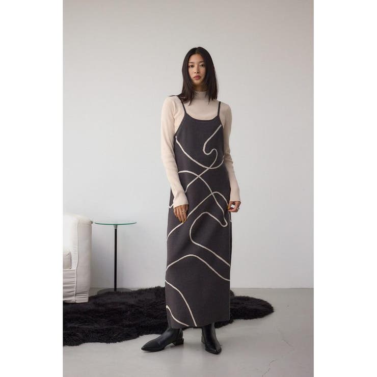 ライン柄ニットキャミワンピセット | AZUL BY MOUSSY | 詳細画像33 