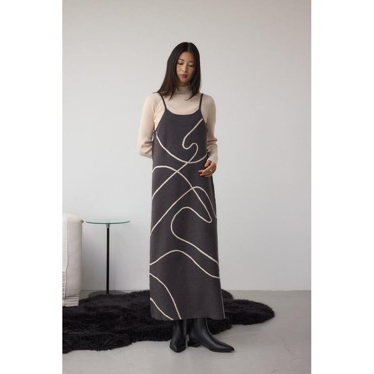 ライン柄ニットキャミワンピセット | AZUL BY MOUSSY | 詳細画像34 