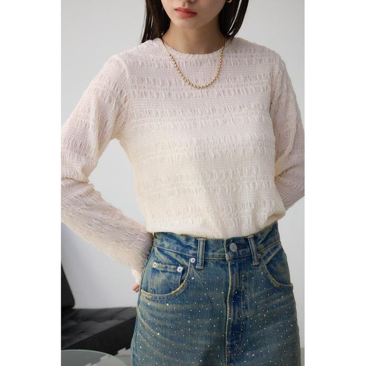 IVOY3 | カットレース長袖カットソー | AZUL BY MOUSSY