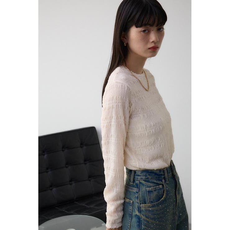 カットレース長袖カットソー | AZUL BY MOUSSY | 詳細画像2 