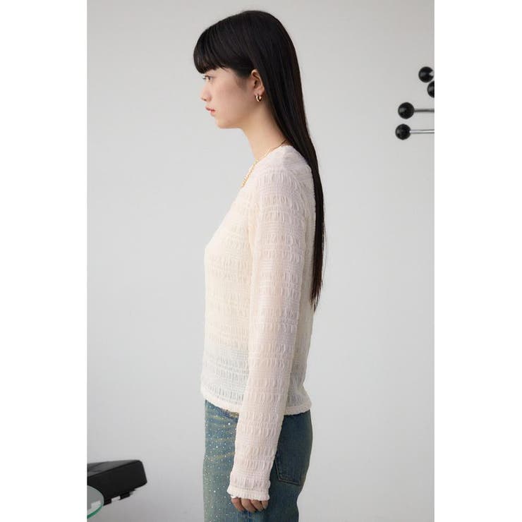 カットレース長袖カットソー | AZUL BY MOUSSY | 詳細画像5 