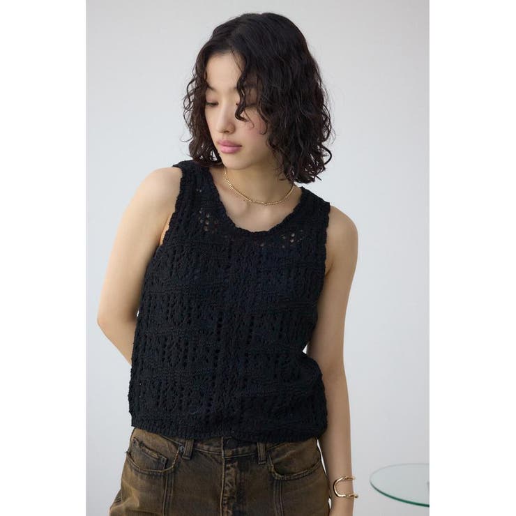 クロシェニットタンク | AZUL BY MOUSSY | 詳細画像12 