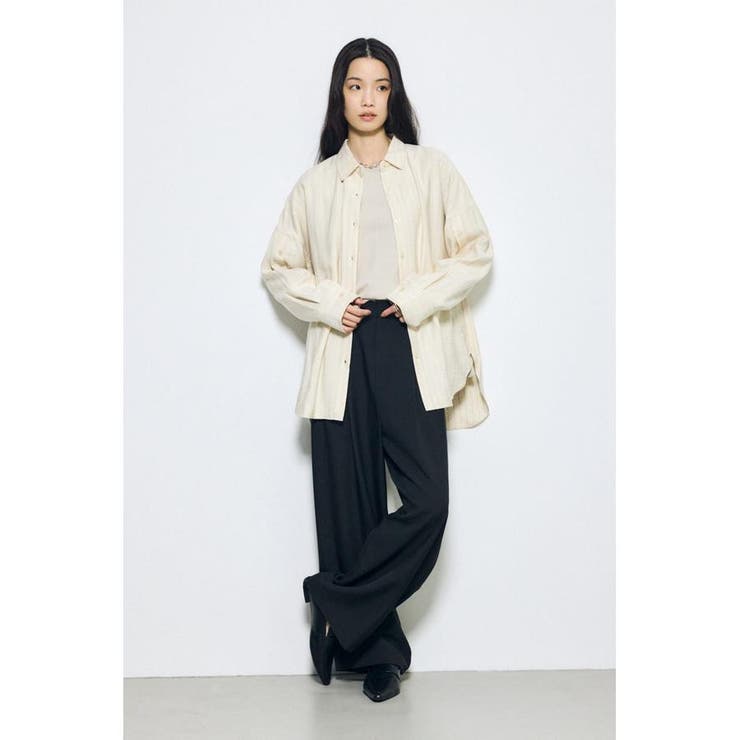 スリーブボタンストライプシャツ | AZUL BY MOUSSY | 詳細画像5 
