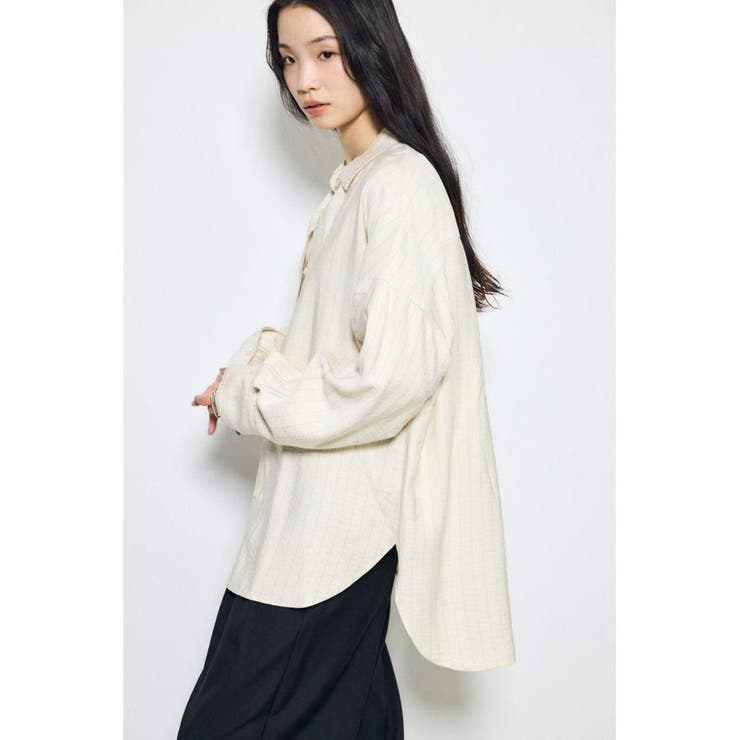 スリーブボタンストライプシャツ | AZUL BY MOUSSY | 詳細画像6 