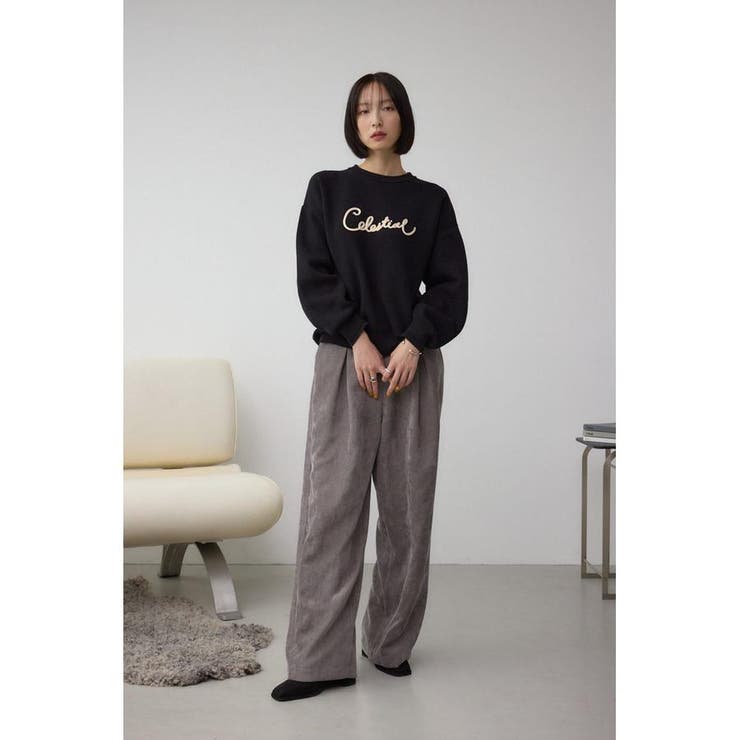 ロゴ刺繍ニットトップス | AZUL BY MOUSSY | 詳細画像4 