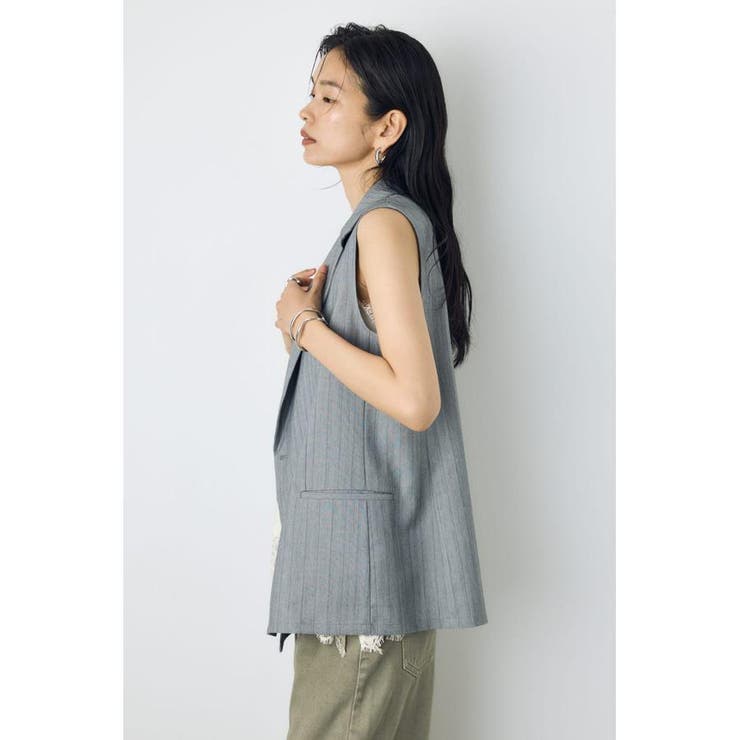ストライプテーラードジレ | AZUL BY MOUSSY | 詳細画像10 