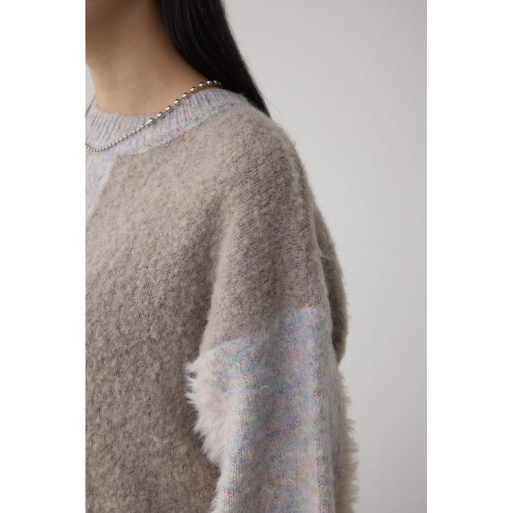 コンビネーションバイカラーニット | AZUL BY MOUSSY | 詳細画像10 