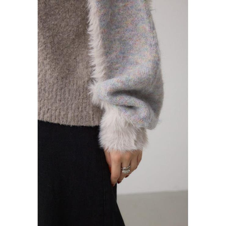 コンビネーションバイカラーニット | AZUL BY MOUSSY | 詳細画像11 