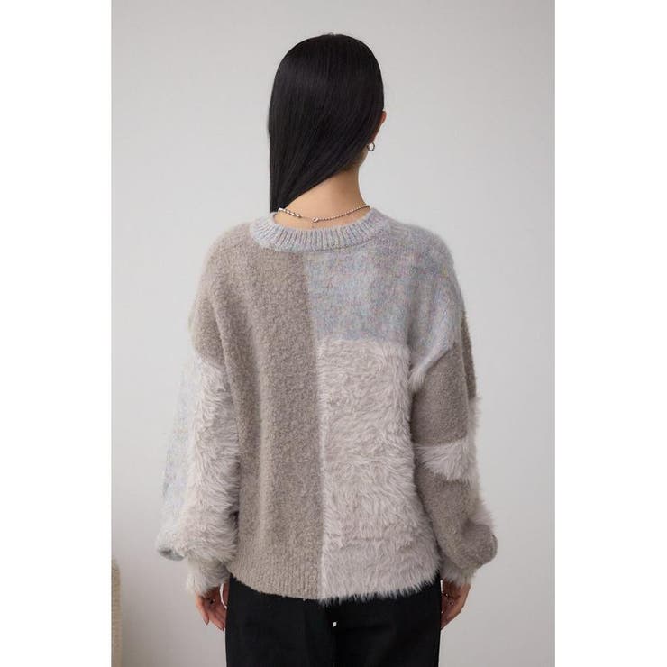 コンビネーションバイカラーニット | AZUL BY MOUSSY | 詳細画像8 