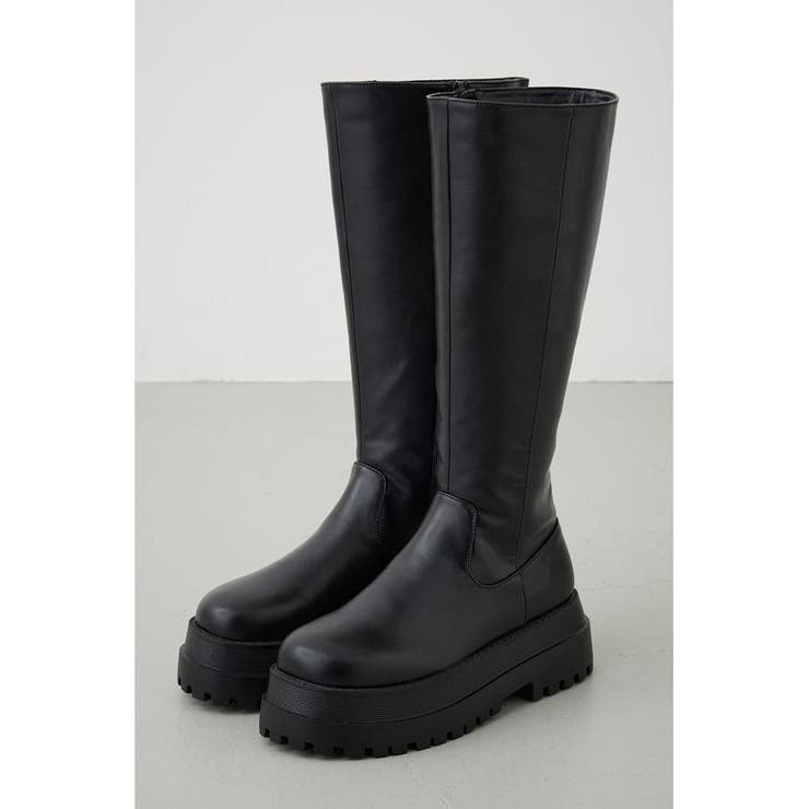 BLK | ボリュームソールロングブーツ | AZUL BY MOUSSY