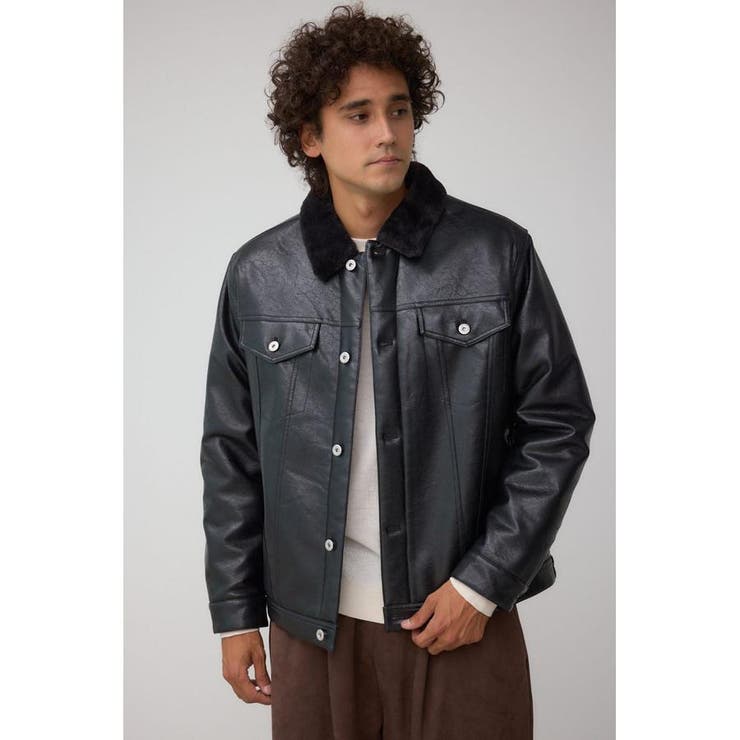 ボアライニング合皮ブルゾン | AZUL BY MOUSSY | 詳細画像3 