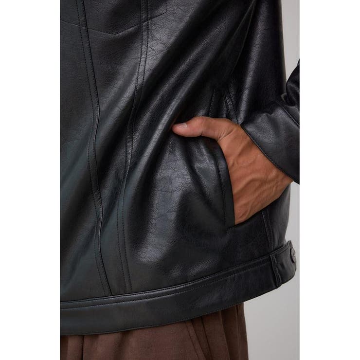 ボアライニング合皮ブルゾン | AZUL BY MOUSSY | 詳細画像14 