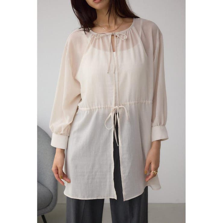 IVOY3 | 前後2WAY5分袖前リボンブラウス | AZUL BY MOUSSY