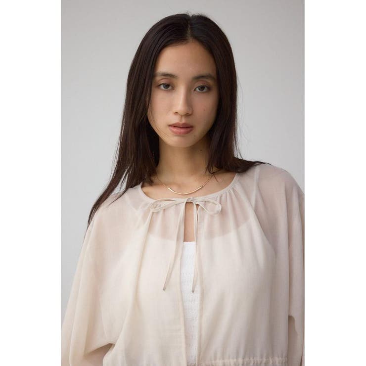 前後2WAY5分袖前リボンブラウス | AZUL BY MOUSSY | 詳細画像2 