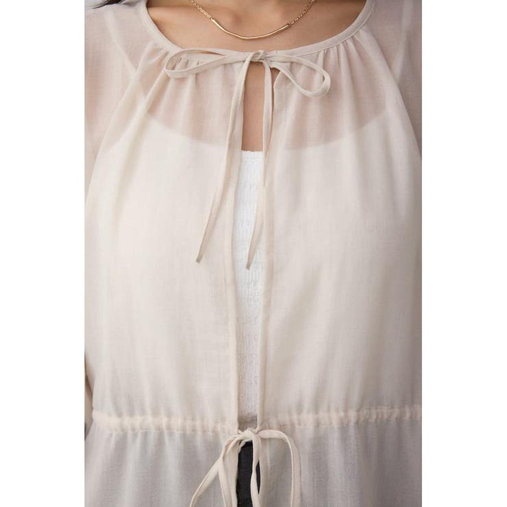 前後2WAY5分袖前リボンブラウス | AZUL BY MOUSSY | 詳細画像8 