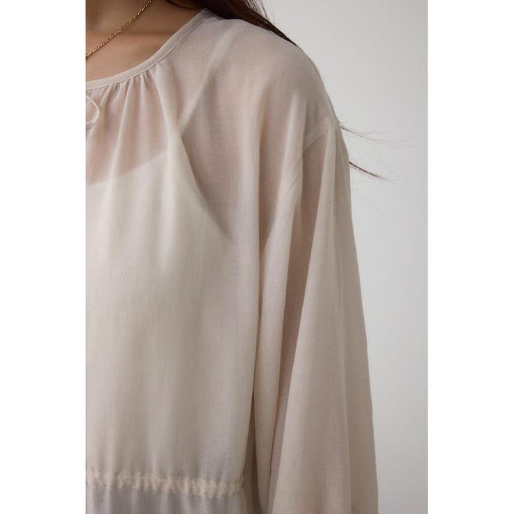 前後2WAY5分袖前リボンブラウス | AZUL BY MOUSSY | 詳細画像9 