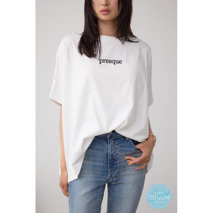 O/WHT1 | C/T冷感ロゴシシュウTシャツ | AZUL BY MOUSSY
