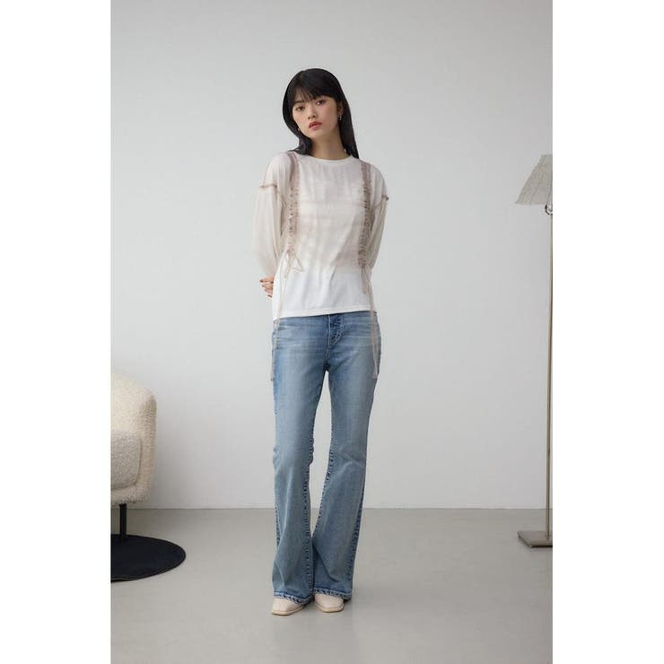 チュールレイヤードトップス | AZUL BY MOUSSY | 詳細画像4 