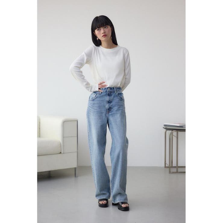 シアーネックリブトップス | AZUL BY MOUSSY | 詳細画像3 