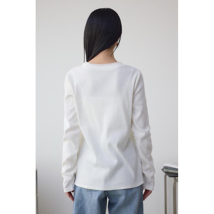 シアーネックリブトップス | AZUL BY MOUSSY | 詳細画像6 