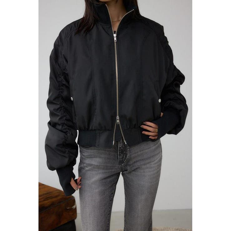 BLK | ロングリブサムホールショートMA-1 | AZUL BY MOUSSY