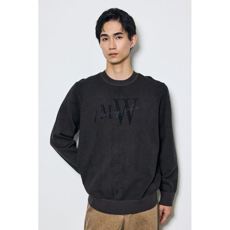 ストライプロゴニットトップス | AZUL BY MOUSSY | 詳細画像11 