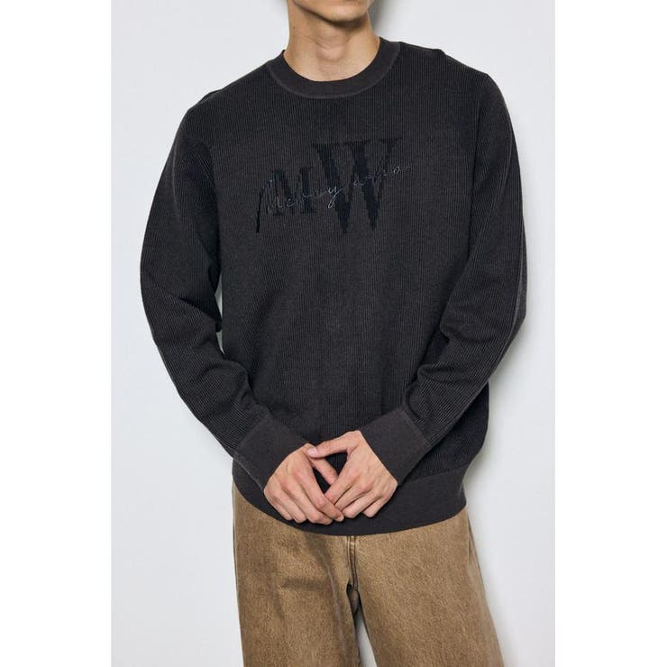 ストライプロゴニットトップス | AZUL BY MOUSSY | 詳細画像12 