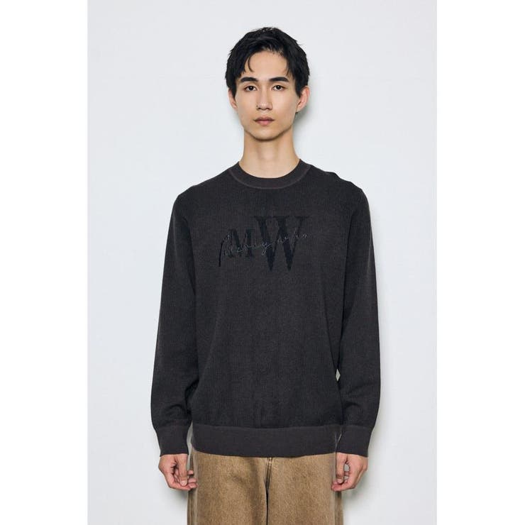 ストライプロゴニットトップス | AZUL BY MOUSSY | 詳細画像14 