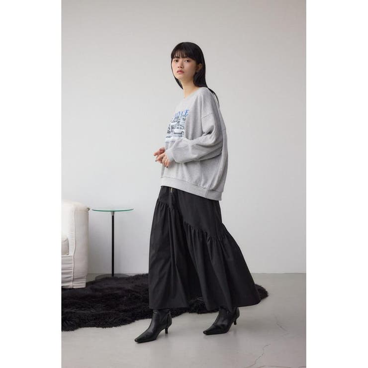 フロントジップフレアスカート | AZUL BY MOUSSY | 詳細画像4 